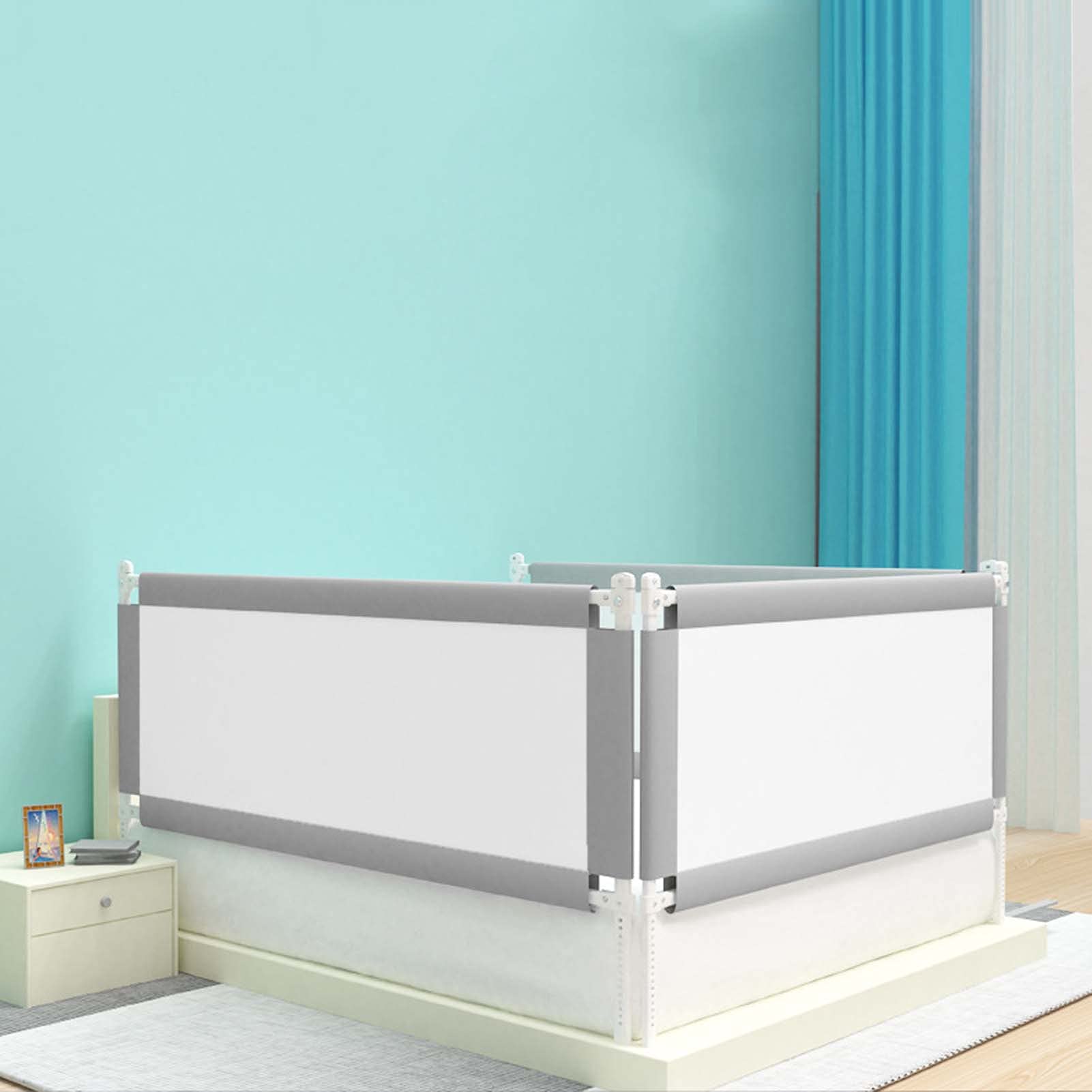 Kleinkinderschutzgitter für Einzelbett, Bettgitterschutz für Doppelbett, Bettschutzgitter für, Extra langes Bettschutzgitter, vertikales Anheben mit Doppelverriegelung, für