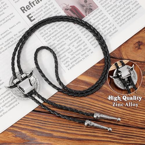Image of Bolo Tie for Women Men, Western Bolo Tie Rodeo Cowgirl Cowboy Tie Bolo Ties Cowboy Accessories for Men Women