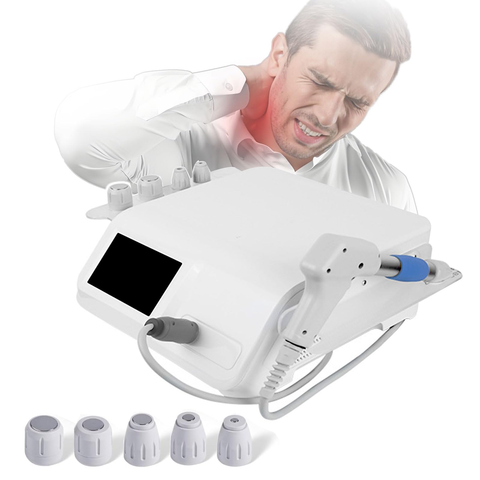 Macchina extracorporea per terapia con onde d'urto, intensità e frequenza regolabili, 15 modalità per un trattamento efficace del dolore alla schiena, alle spalle e alla vita