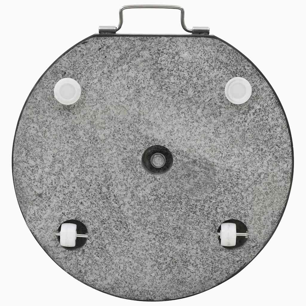 vidaXL Base Sombrilla de Granito Redonda Negro 28,5 kg Estructura Parasol Patio