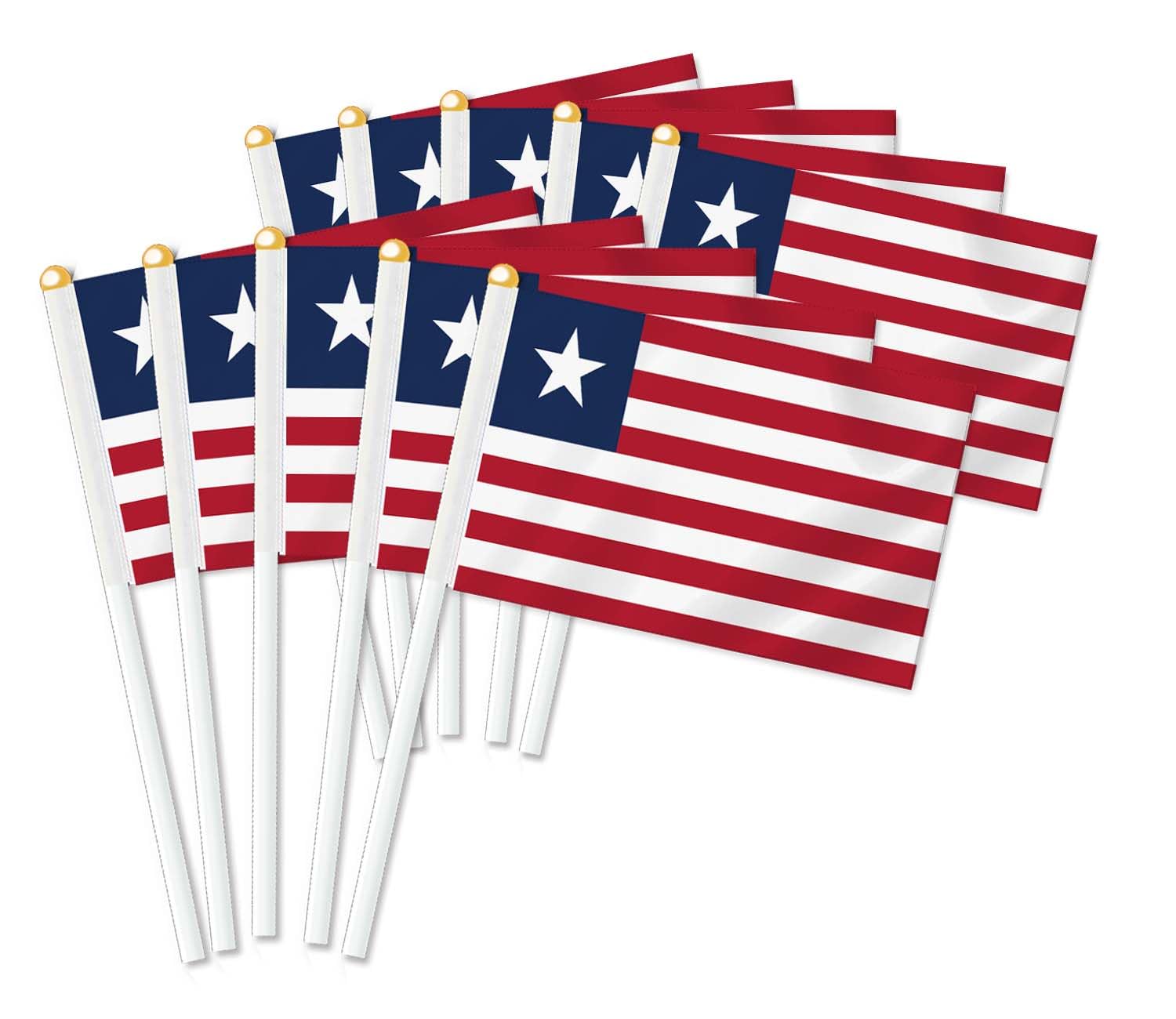 25 PCS Liberia Handheld Flag,Liberian Decor Hand Held,Decoration Banner