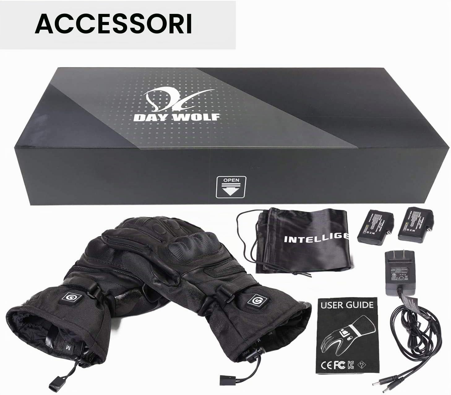 Guanti Moto riscaldati Impermeabili Touchscreen - Guanti con batteria ricaricabile da 7,4 V aggiornati, Moto invernale Sci sulla neve Pattinaggio sul ghiaccio Ciclismo caccia Scaldamani Raynaud
