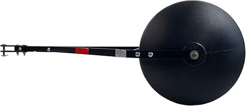 Vista 18 de Brinly PRC-241BH-A - Rodillo combinado de césped de empuje y remolque de 270 libras con tapón atado de fácil giro, 18 x 24 " Mate negro