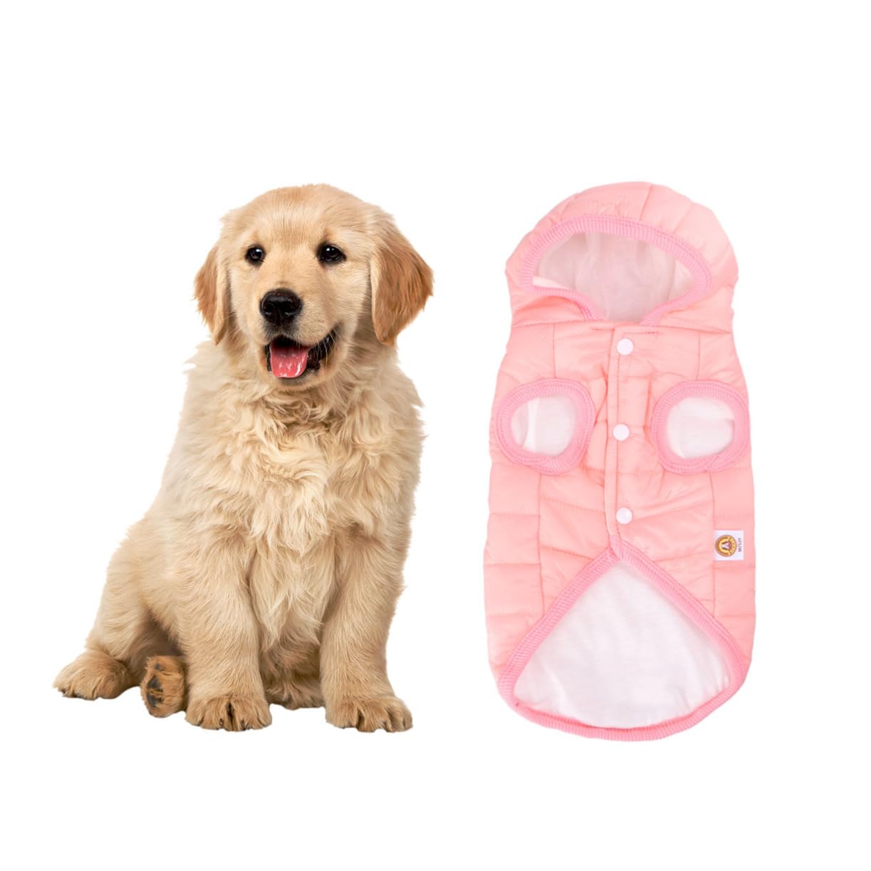 minkissy 3piezas Ropa De Invierno para De Algodón para y Gatos Sudadera Cálida y Traje De Invierno para Cachorros XS Color Rosa