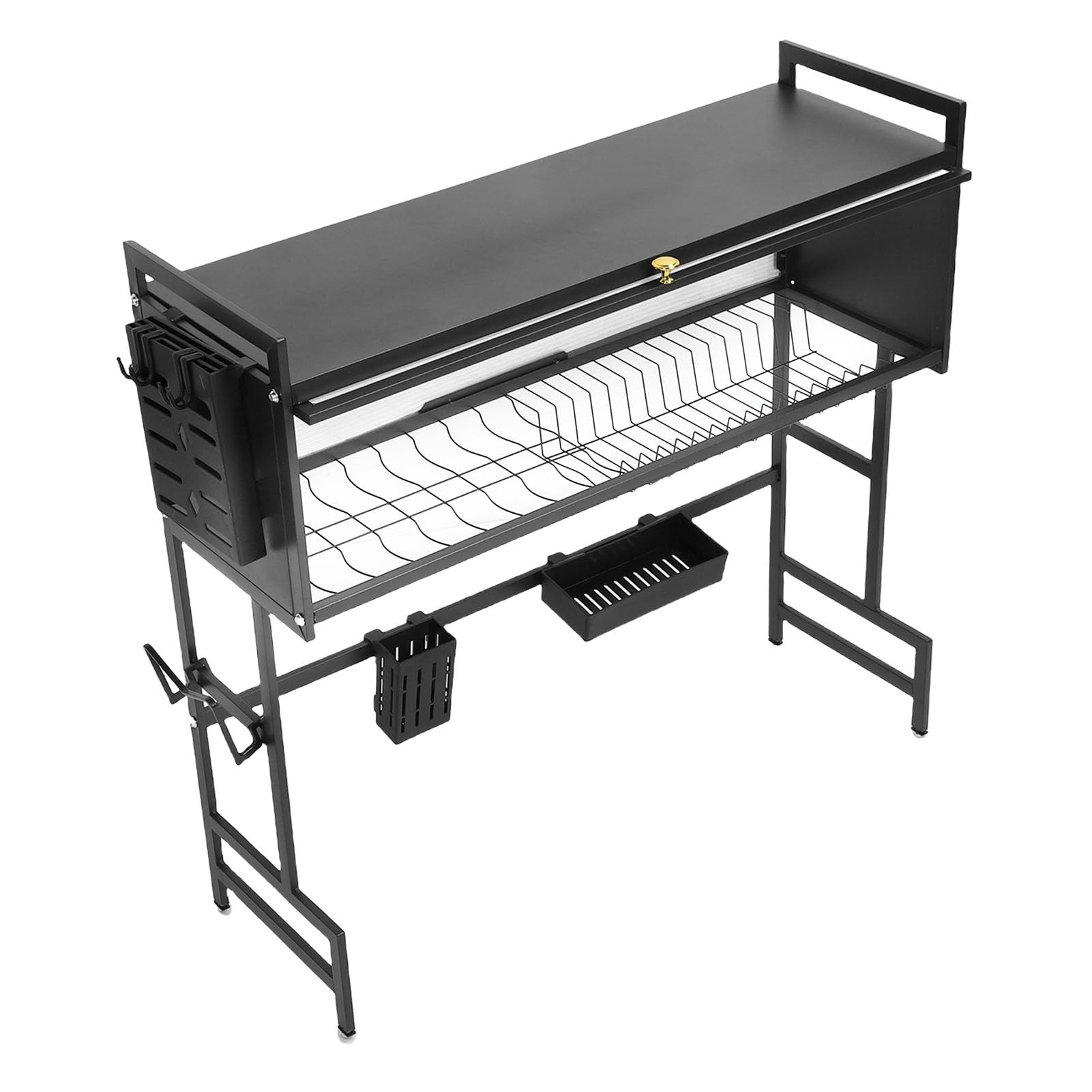 Annadue 2 Niveaux Acier Carbone Égouttoir pour Évier