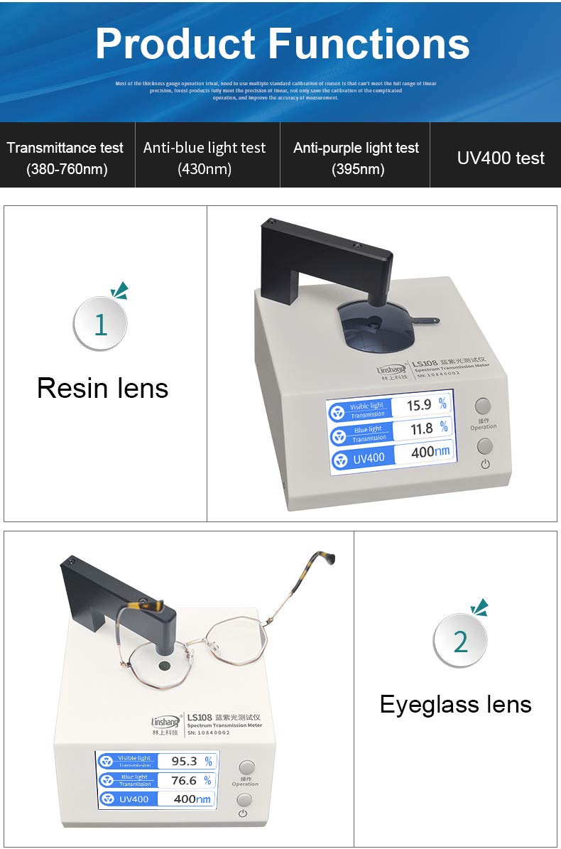 Spectromètre Linshang LS108 – Mesure VLT, UV400, Lumière Bleue 430nm Et Violette 395nm