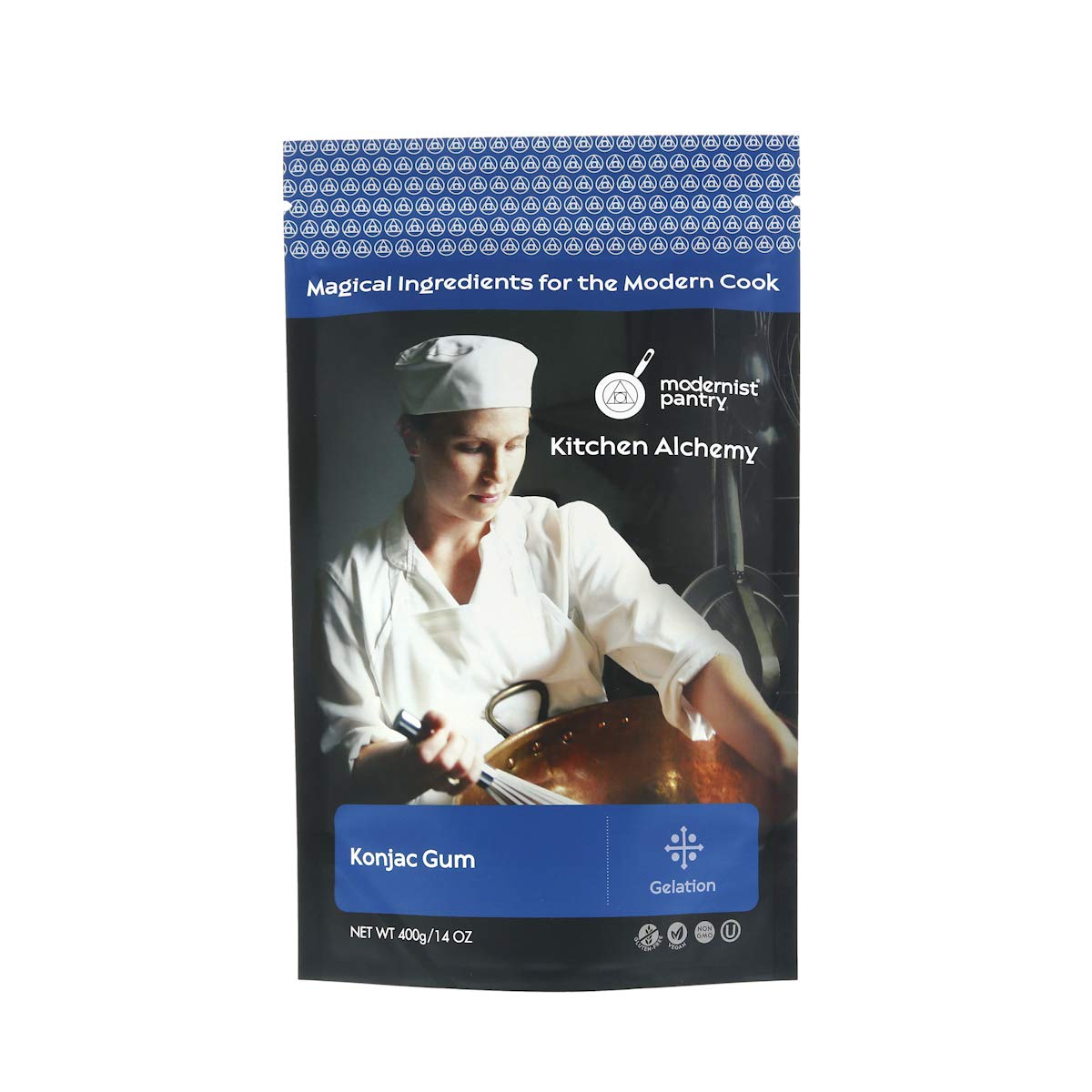 Pure Konjac Gum [Glucomannan Powder] ⊘ Non-GMO ❤ Gluten-Free ☮ Vegan ✡ OU Kosher Certified - 400g/14
