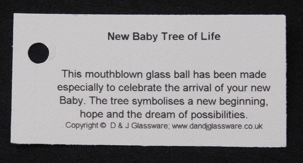 D&J Glassware New Baby Tree of Life Hanging Glass Ball (Blue) - Image 4