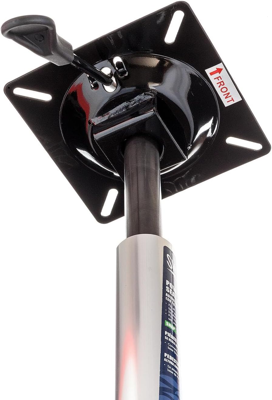 Attwood SP-39004 1.77 Series Adjustable Aluminum Snap-Lock Seat Pedestal,16-20", Silver