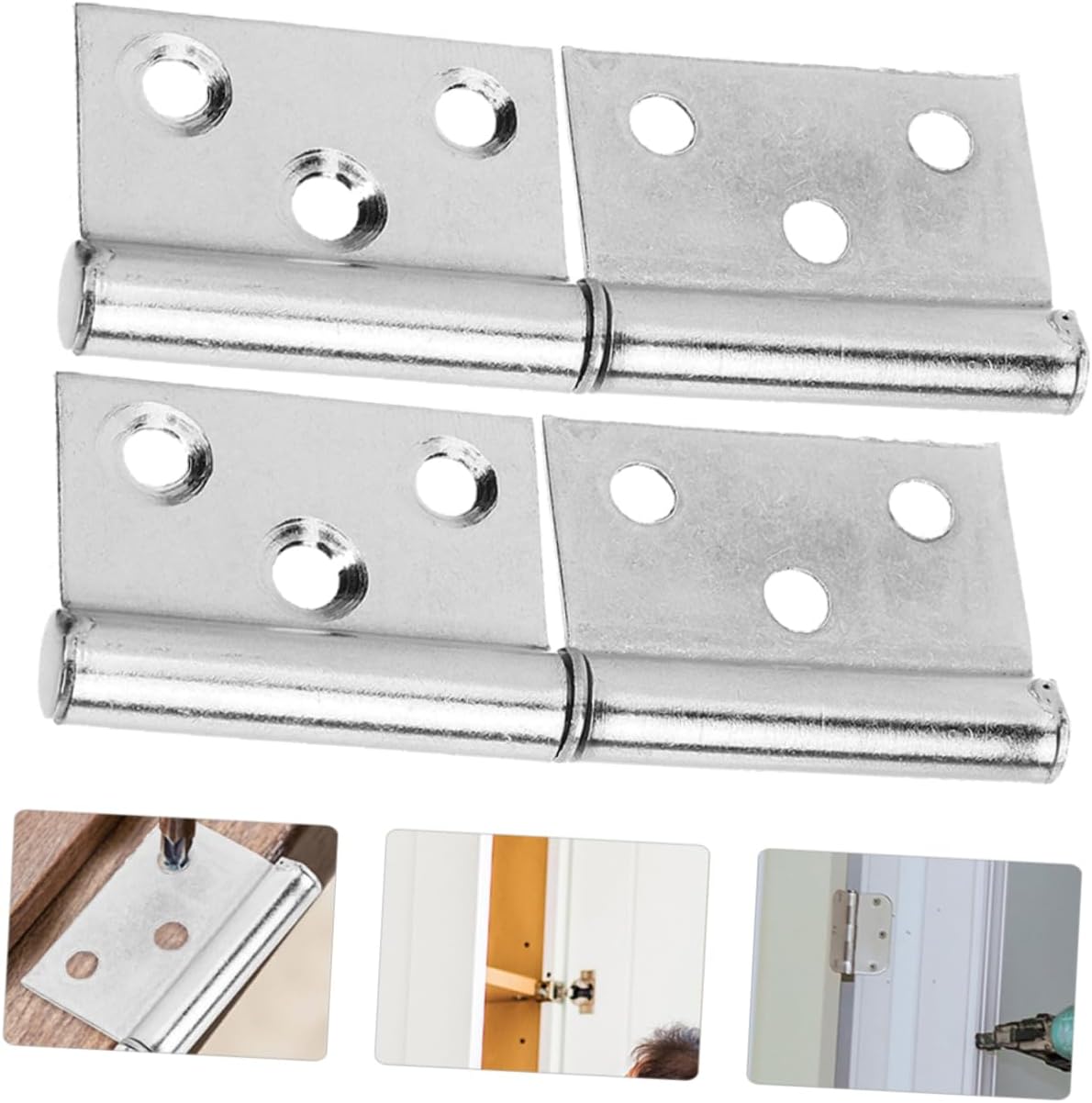 TEHAUX 24pcs Heavy Duty Flag Hinges for Doors and Cabinets Detachable Design for Easy Installation and Maintenance Smooth Versatile Application