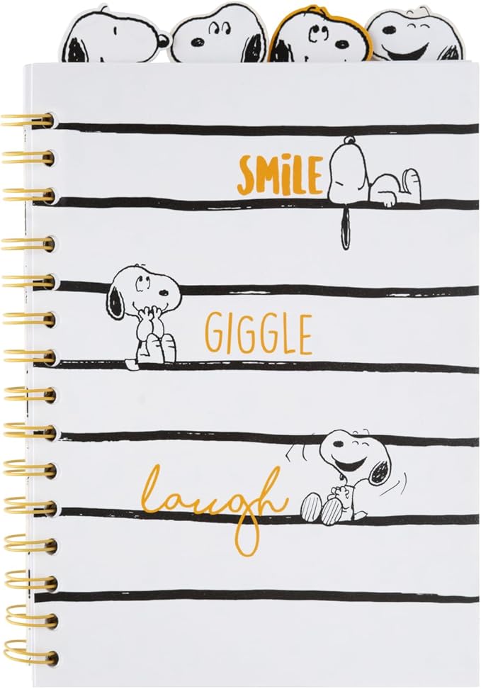 comprar cuaderno bonito de rayas espiral - material escolar  - Grupo Erik Libreta con separadores Snoopy - Cuaderno A5 punteado, Libreta niña | Cuaderno apuntes : Libreta a5 anillas : Tapa blanda 160 págs