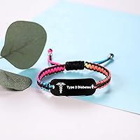 Vista 5 de Pulseras de alerta médica para mujeres y hombres Pulsera de identificación médica para hombres Pulsera de alerta médica para diabetes T1D T2D