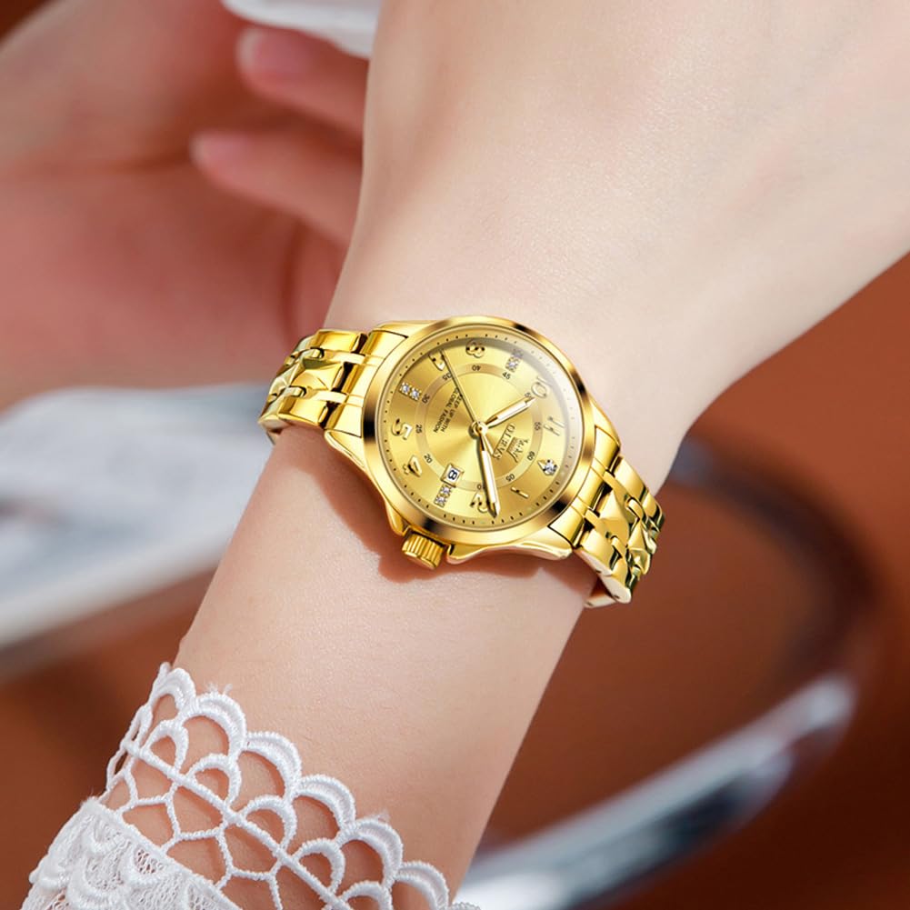 Raitown Orologio da Donna in Acciaio Inossidabile Quarzo Impermeabile Quadrante da 30mm e Scala Digitale Regalo di Moda Orologi Donna Disponibile in Argento Oro e Nero