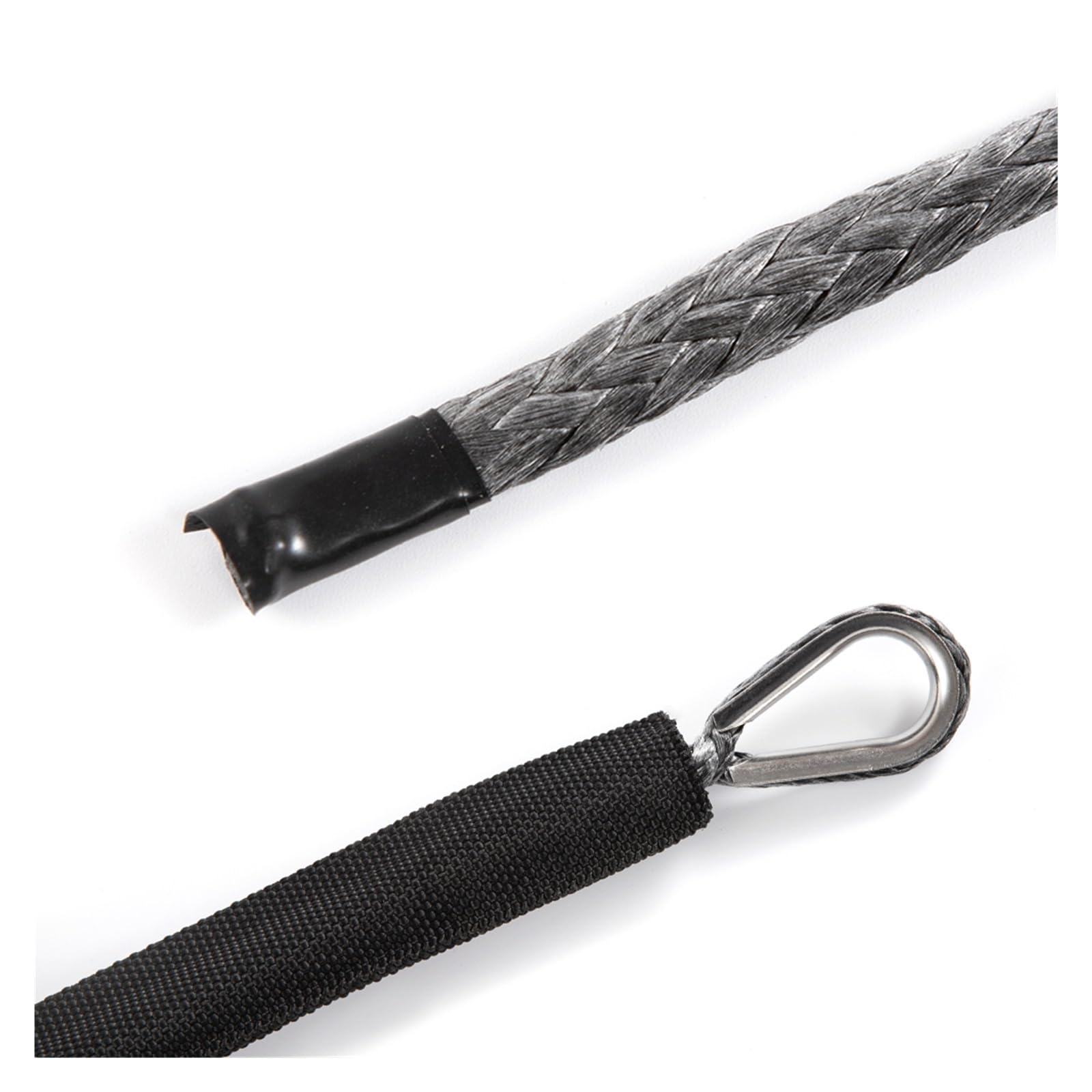 6mm X 15m 1/4 ''X 50ft 7700LBs Kabel Plazmowy Syntetyczna Wciągarka Linowa Z Osłoną Akcesoria Samochodowe Do ATV UTV Off-Road Solidna I Niezawodna