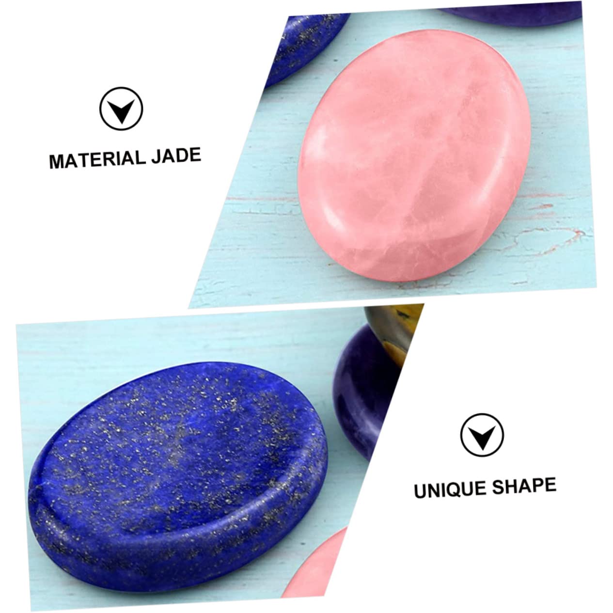 Didiseaon 3 Juegos 4 Piezas Piedra pulgar outlet exit para la cabeza masajeador de cuello rodillo de masaje masajeador de ojos tablas faciales de gua sha tableros de jade gua sha Cuerpo joya