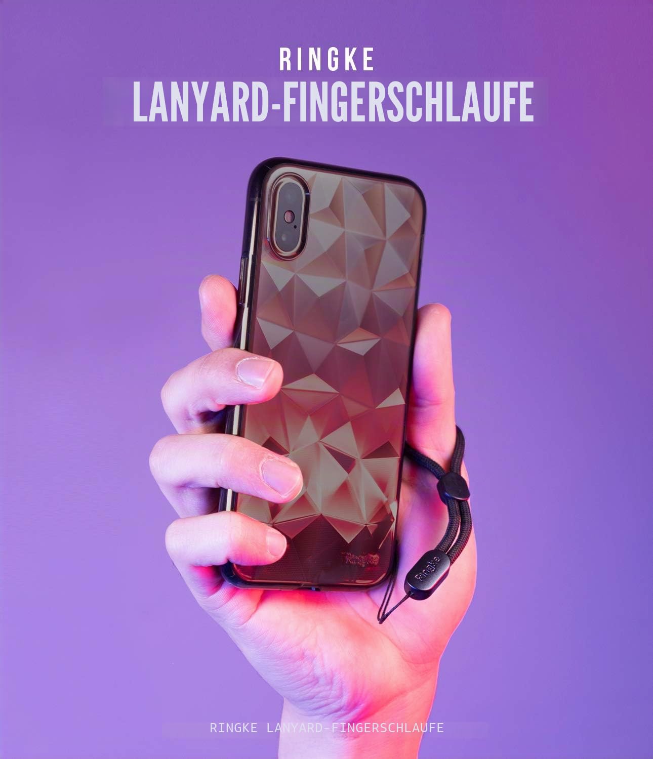 Ringke Finger Halter Fingerschlaufe [4 Stück] Kurze Handschlaufe Kompatibel mit Smartphone, Handy, Handyhülle, Schlüssel, Kamera und Mehr