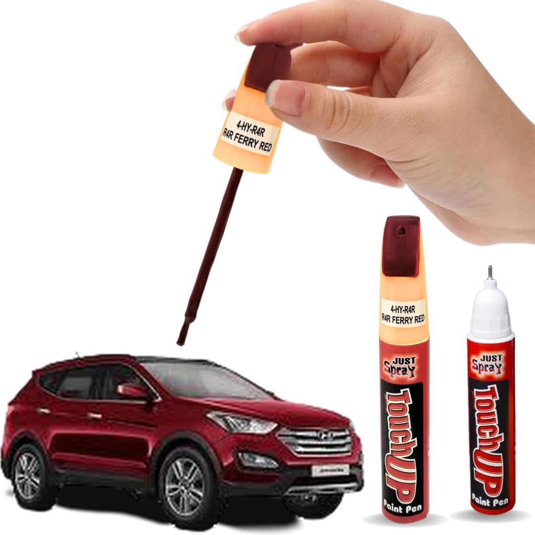 Just Spray Car Scratch Remover | Touch Up Paint Pen for Car | Special-Purpose for Hyundai Car | Touch Up Pen | Automotive Scratch Repair Quick Dry, | 15ml (Hyundai R4R Ferry Red)-picture-33