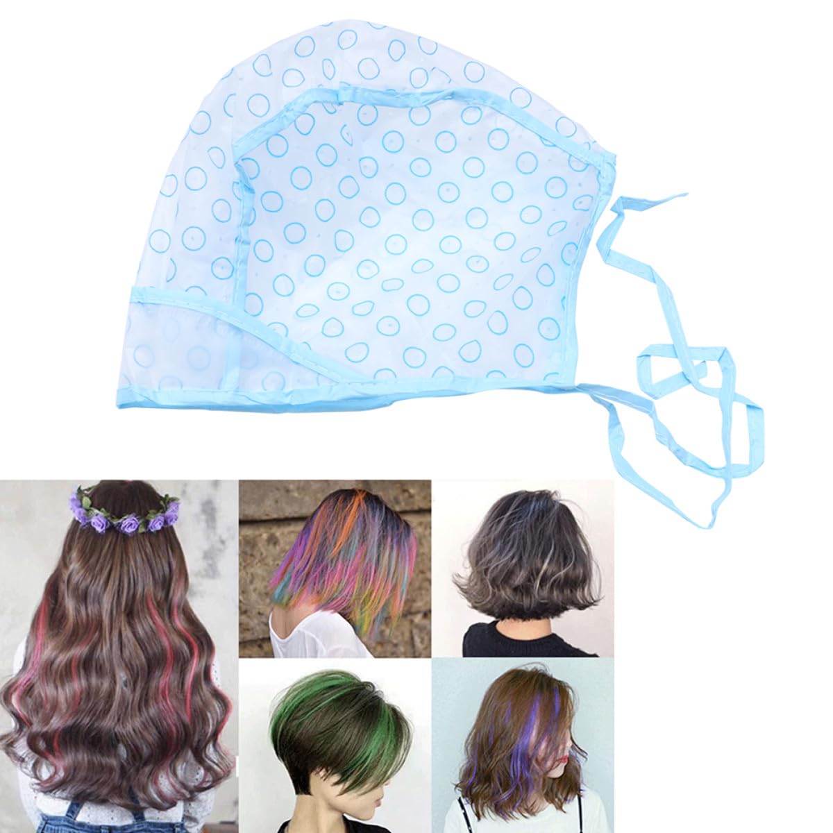 HOMSFOU Gorros Desechables y Diseño Profesional 12 para Teñir el Cabello Plástico Resistente para Mechas en Salones de Peluquería y Barberías