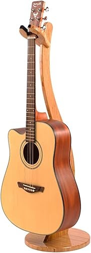 Miwayer Soporte de guitarra hecho a mano de bambú real, soportes de piso de bambú sólido para guitarra acústica, clásica, guitarra eléctrica, ukelele