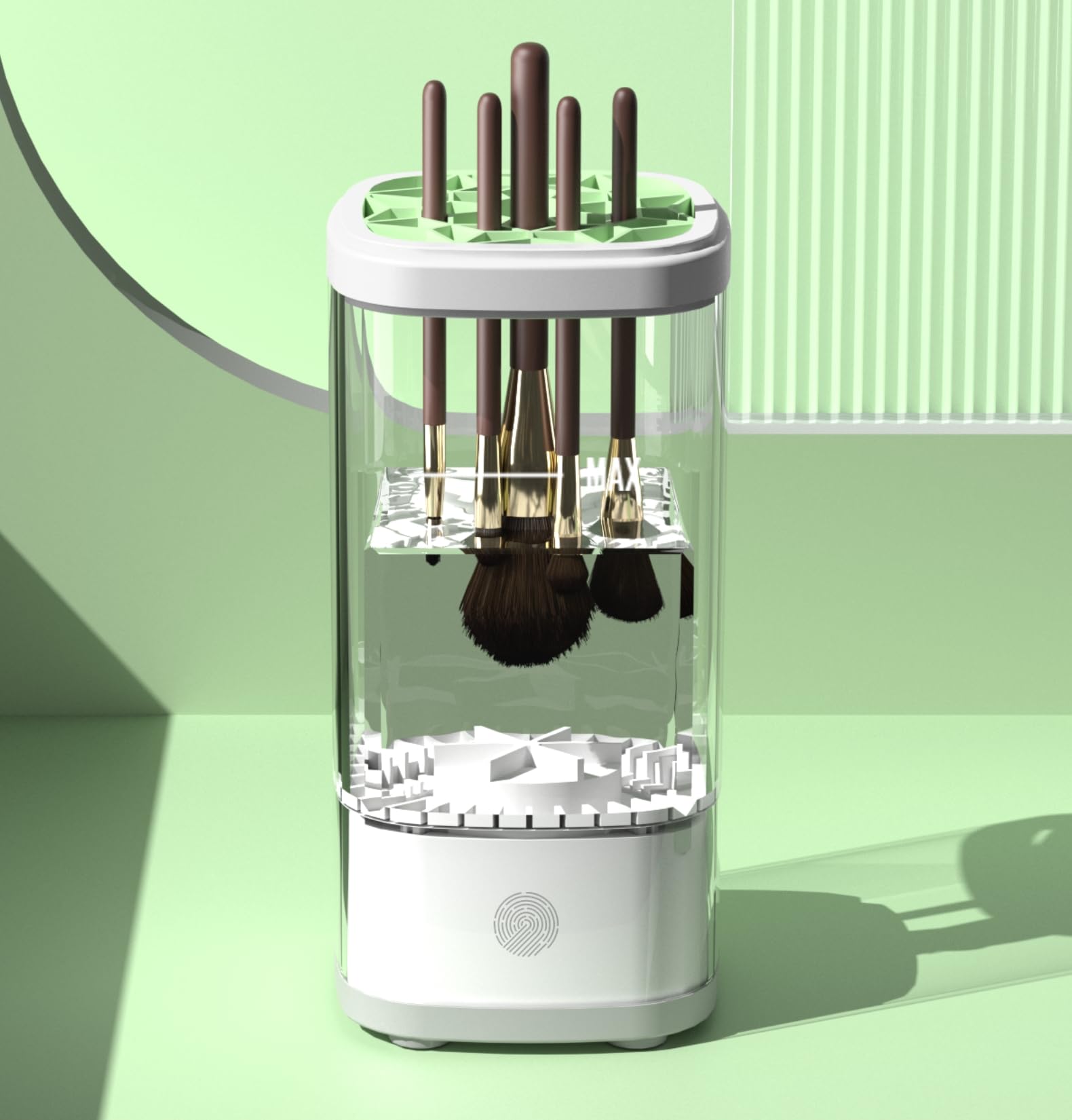 Makeup Brush Cleaner, LIFEES Premium Electric Makeup Brush and Sponge Cleaner Machine Super-Fast Dry and Deep clean, Automatic Makeup Brush Cleaner Solution for Makeup brushes & tools (WHITE)