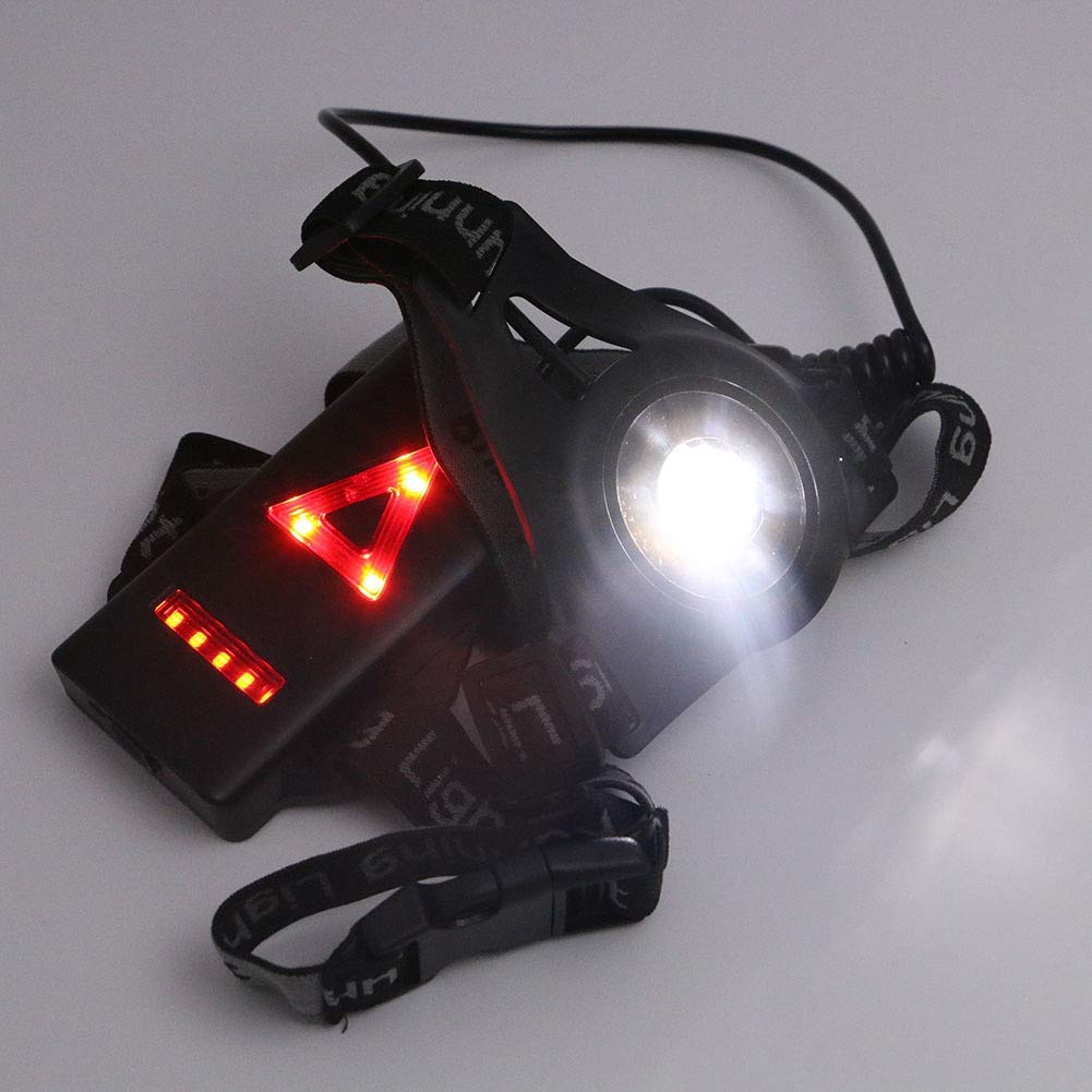 Latarka czołowa outdoorowe sportowe światła do biegania LED latarka do biegania w nocy światła ostrzegawcze ładowanie USB lampa na klatkę piersiową białe światło latarka