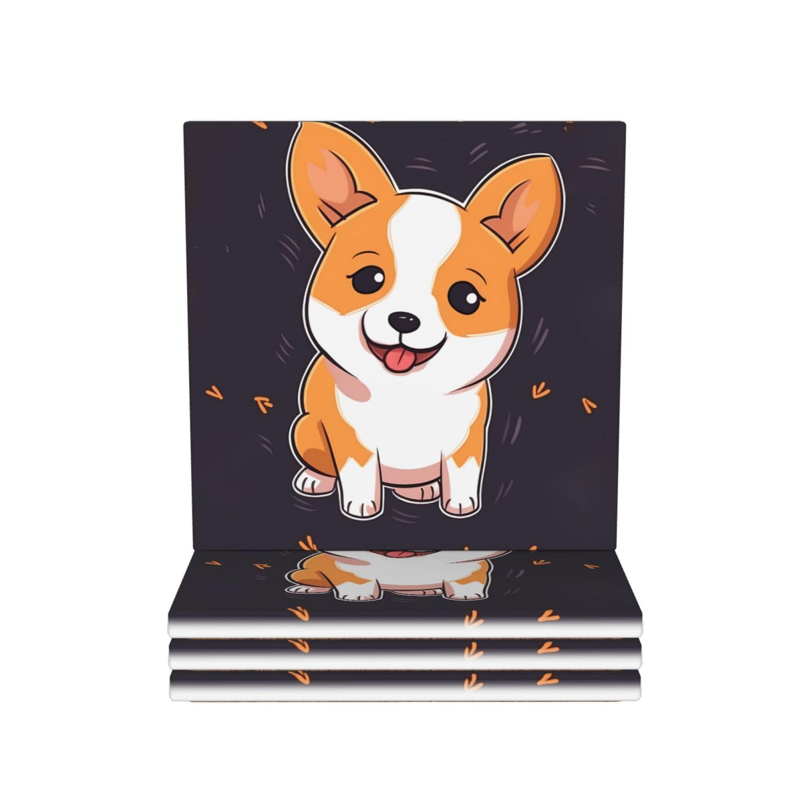 Dessous de verre corgi ultra-absorbants pour éliminer la condensation des boissons