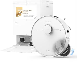 Mova E50 Pro Ultra Robot aspirateur Aspiration 30000 Pa, Pression 12 N, autolavage serpillière 100°C, serpillière Extensible, Station vidage Auto, réservoir Eau 5L & Plaque Lavage autonettoyante