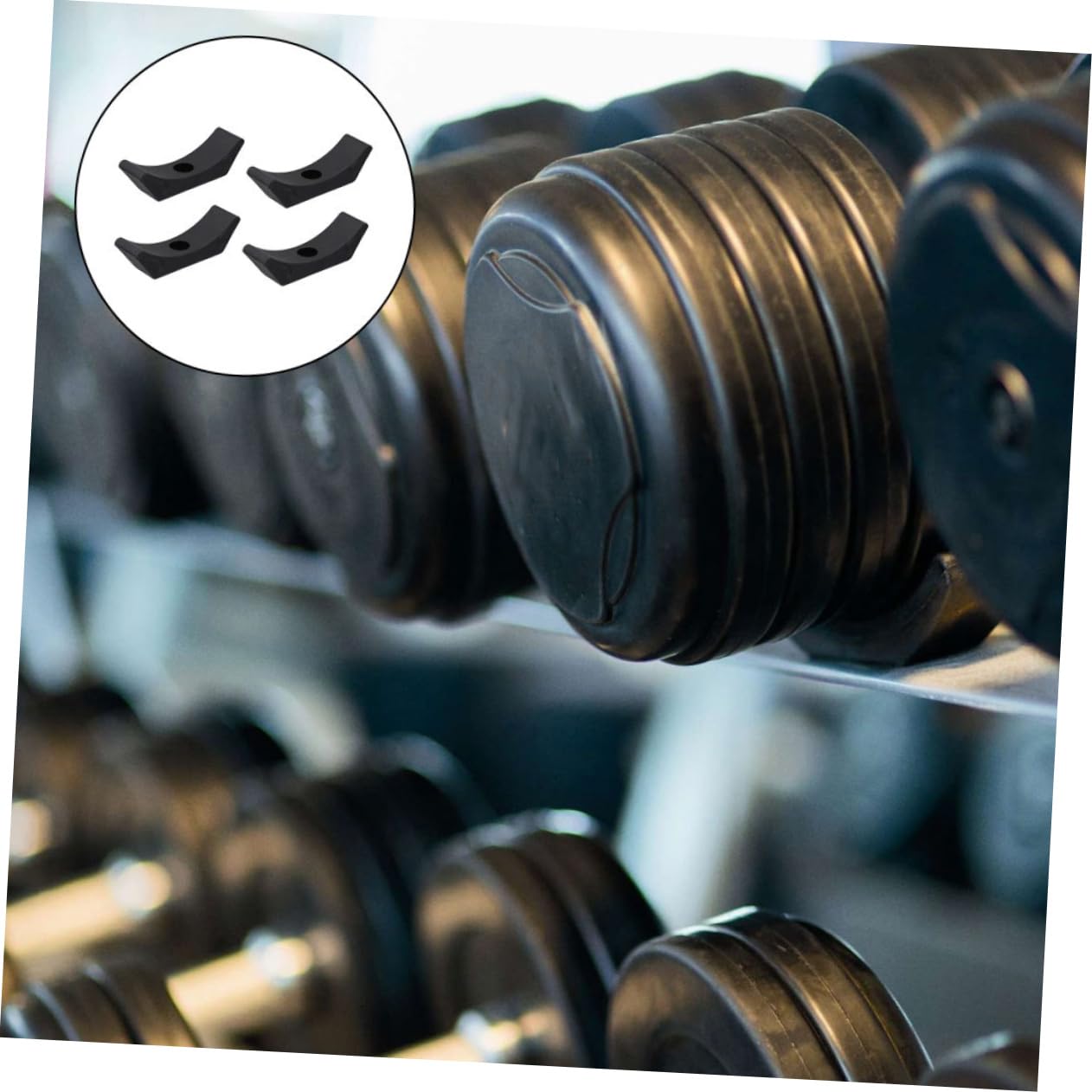 Toddmomy Supporto Porta Manubri Da 8 Pezzi Robusto Supporto Da Pavimento Per Manubri Organizer Per Attrezzi Da Fitness Salvaspazio Per Palestre Domestiche