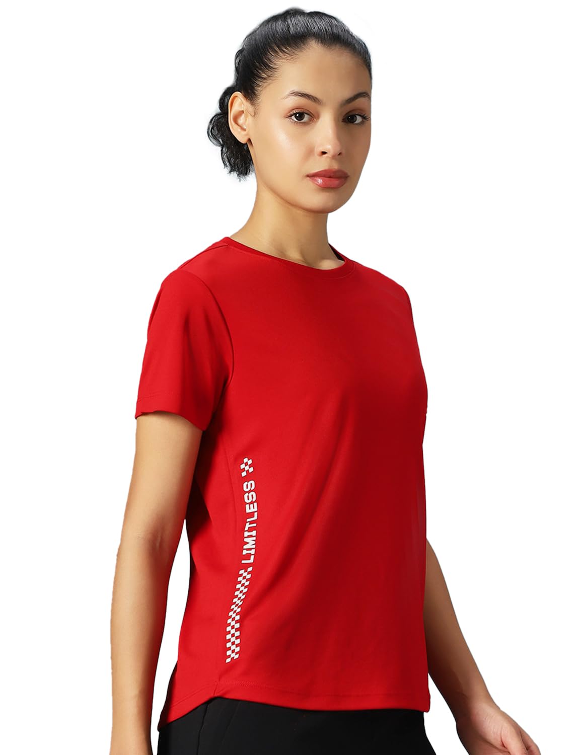 pump'd Women's Regular fit T-Shirt | Quick Dry | Workout Active Gym Wear| Running T-ShirtsQuick Dry Sports Half Sleeve Regular Fit Tshirt Round Crew Neck-picture-23