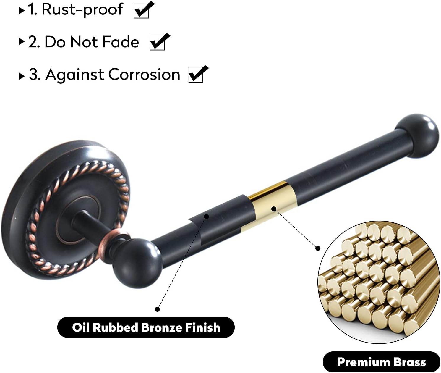 Prоmо 40% оƒƒ BATHSIR Bronze Bathroom Hardware, Oil Rubbed Accessories Sets Includes Brass 24 Inch Towel Bar Toilet Paper Holder Towel Ring and Robe Hook Wall Mounted 4 Pieces Flаѕh Dеаlѕ - 60% оƒƒ BATHSIR Bronze Bathroom Hardware, Oil Rubbed Accessories Sets Includes Brass 24 Inch Towel Bar Toilet Paper Holder Towel Ring and Robe Hook Wall Mounted 4 Pieces