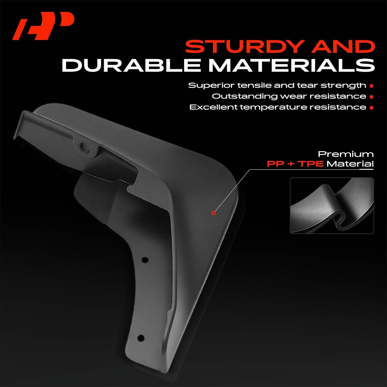 A-Premium Mud Flaps for Lincoln Nautilus 2024 2025, 4 Pack No Drilling Required Mud Guards with Hardware Kits, Front and Rear
