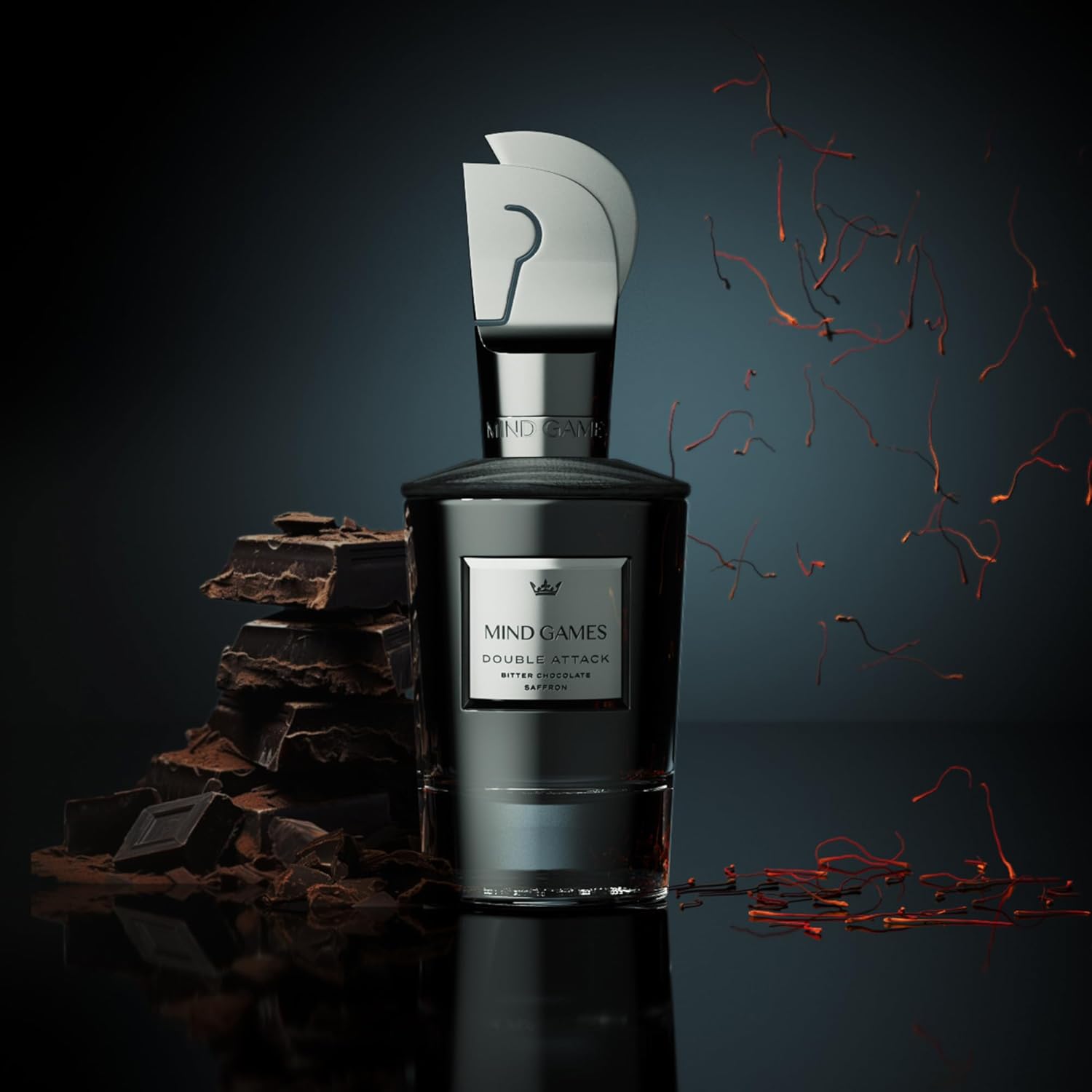 MIND GAMES Double Attack - Luxury Perfume with Notes of Pimento Oil, Cinnamon Madagascar & Vetiver Bourbon - Elegant Extrait de Parfum for Women & Men - Woody & Edible Perfume - 100 mL/3.4 oz - Image 2