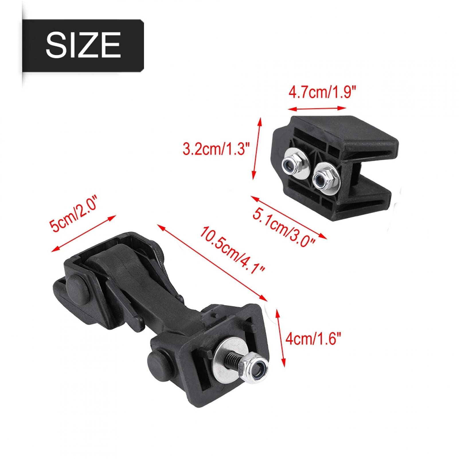Fermo del Fermo del Cofano, Yctze 2 Set di Staffe di Fermo di Sicurezza del Fermo del Cofano di Ricambio sostituzione per Wrangler TJ 97-06 55176636AD 55395652AC ganci cofano tj per ganci cofano jeep