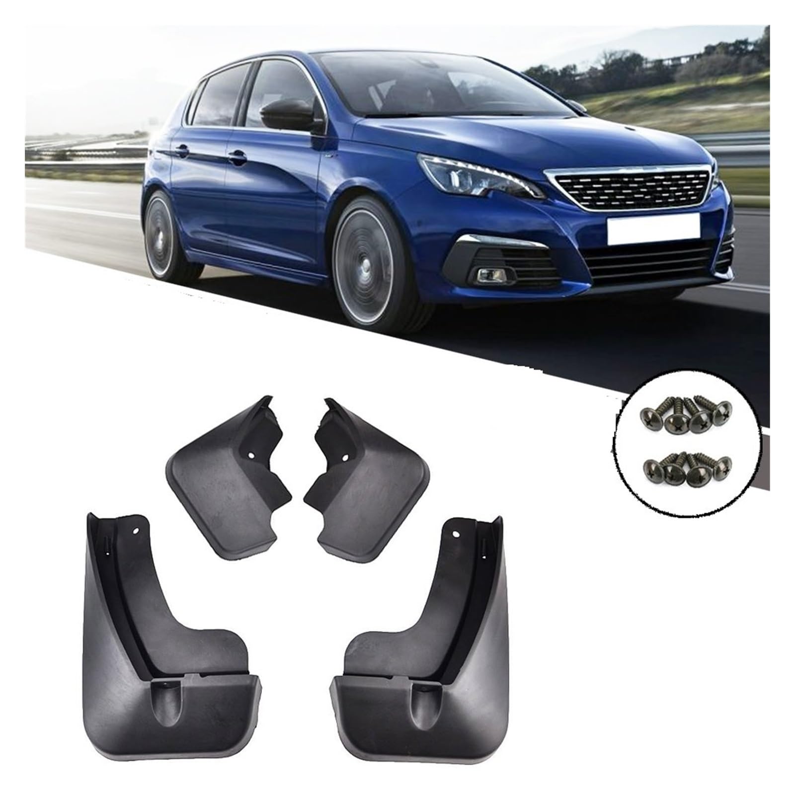 YDLX Paraspruzzi per Auto Accessori Parafanghi Fender Mudguard per R-enault Captur 2019-2022