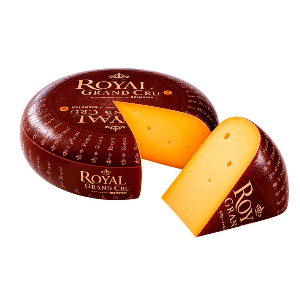 Beemster Royaal Grand Cru Queso Gouda DOP 12 Meses, Leche de Vaca, 1/4 de Rueda 3 kg, Textura Firme con Cristales, Sabor Intenso a Frutos Secos, Selección Gourmet