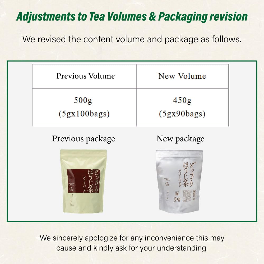 Miniatura 2 de Paquete económico de 100 bolsitas de té - Té verde tostado Hojicha a granel de JAPÓN  Japanese Tea KIMIKURA