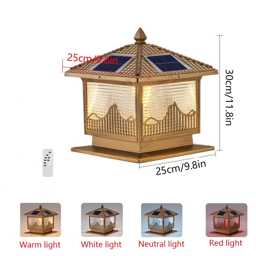 Wodoodporna Lampa Solarna IP54, Zewnętrzna, Słoneczna, Słupek Oświetleniowy, Dekoracja Ogrodzenia Domu, Kwadratowa Lampa Ścienna, Kolumna Reflektora, Lampa Na Taras, Patio, Ogród, Podjazd KNBVFHG