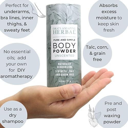 Miniatura 2 de Polvo corporal natural de Ora's Amazing Herbal, polvo de limpieza, sin talco, maíz, cereales ni gluten, esencia Sweet Love (aceites esenciales de