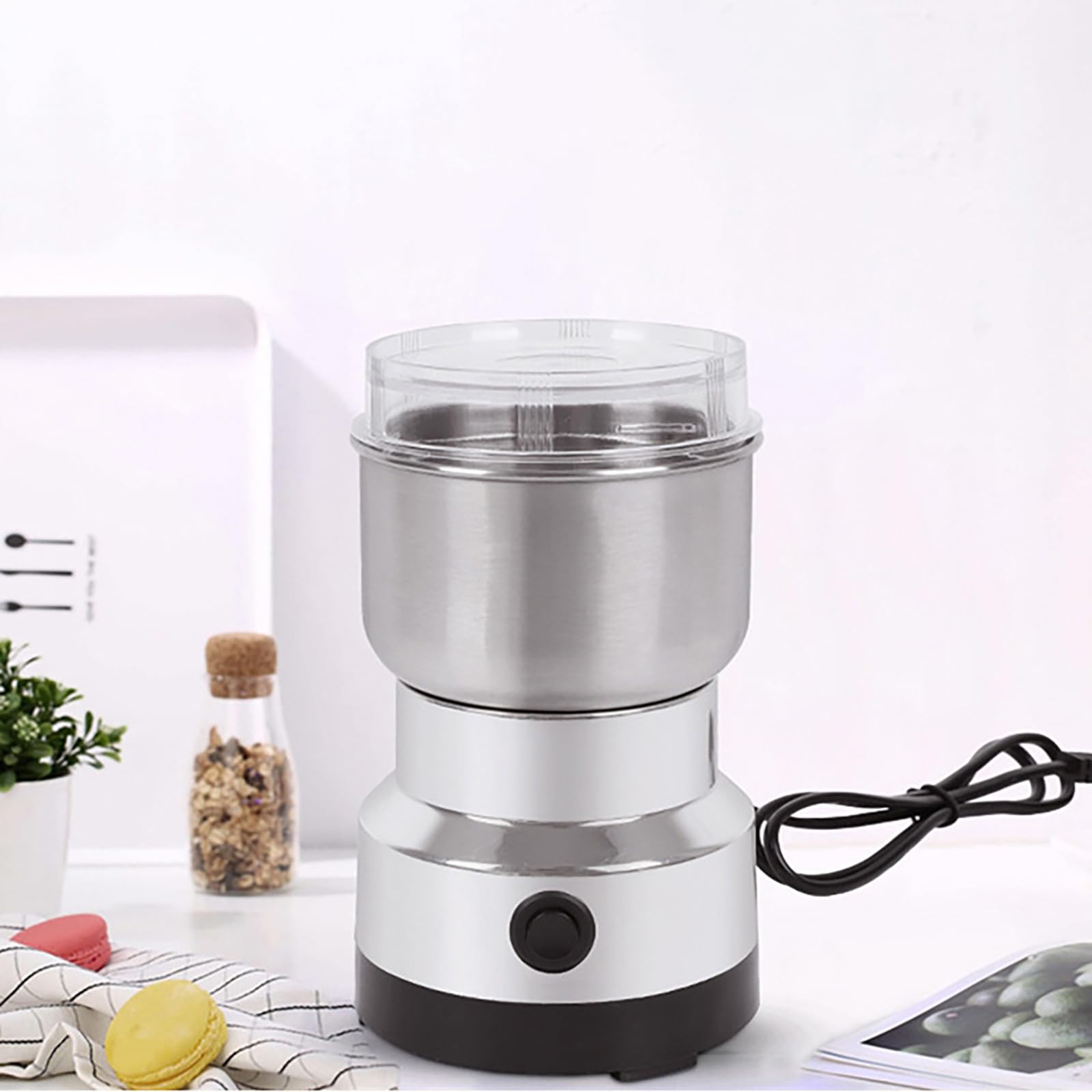 Moulin à Café électrique 550ml - 8 Lames Inox Pour Grains, épices, Noix Et Herbes