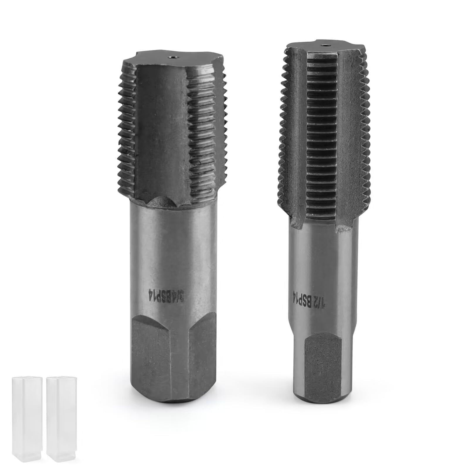 DEANKEJI 2-Piece Pipe Threading Tool, Re Threading Tool, 1/2 & 3/4 with Box
