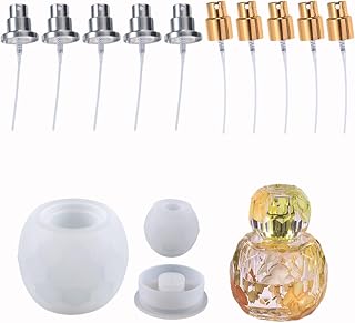 Resin Molds Spray Bottles, Perfume Atomizer Silicone Mold Epoxy Resin DIY Set, Casting Mold for Making Travel Perfume Bottle Refillable (C)
