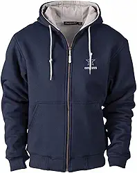 Moletom masculino com capuz térmico Craftsman com zíper completo