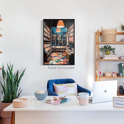 Miniatura 4 de Yaasilinage Póster de tienda de discos de vinilo, arte de pared en lienzo musical, impresión artística de cubierta de álbum, decoración de pared