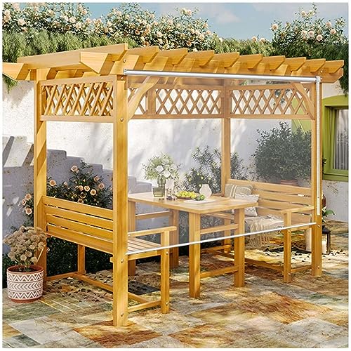 Rideaux de fenêtre à isolation thermique et bâche PVC transparente pour pergola extérieure