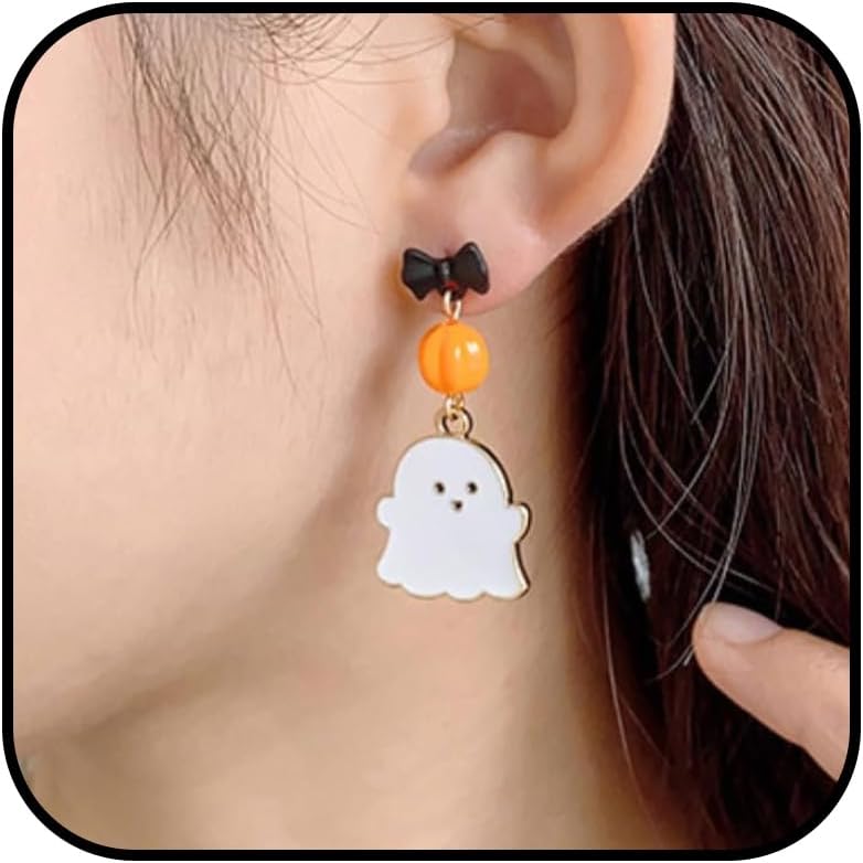 Halloween Ghost Earrings Cute Ghost Earrings Dangle Halloween Costumes Woman 2025 Halloweens Jewelry Gifts for Women