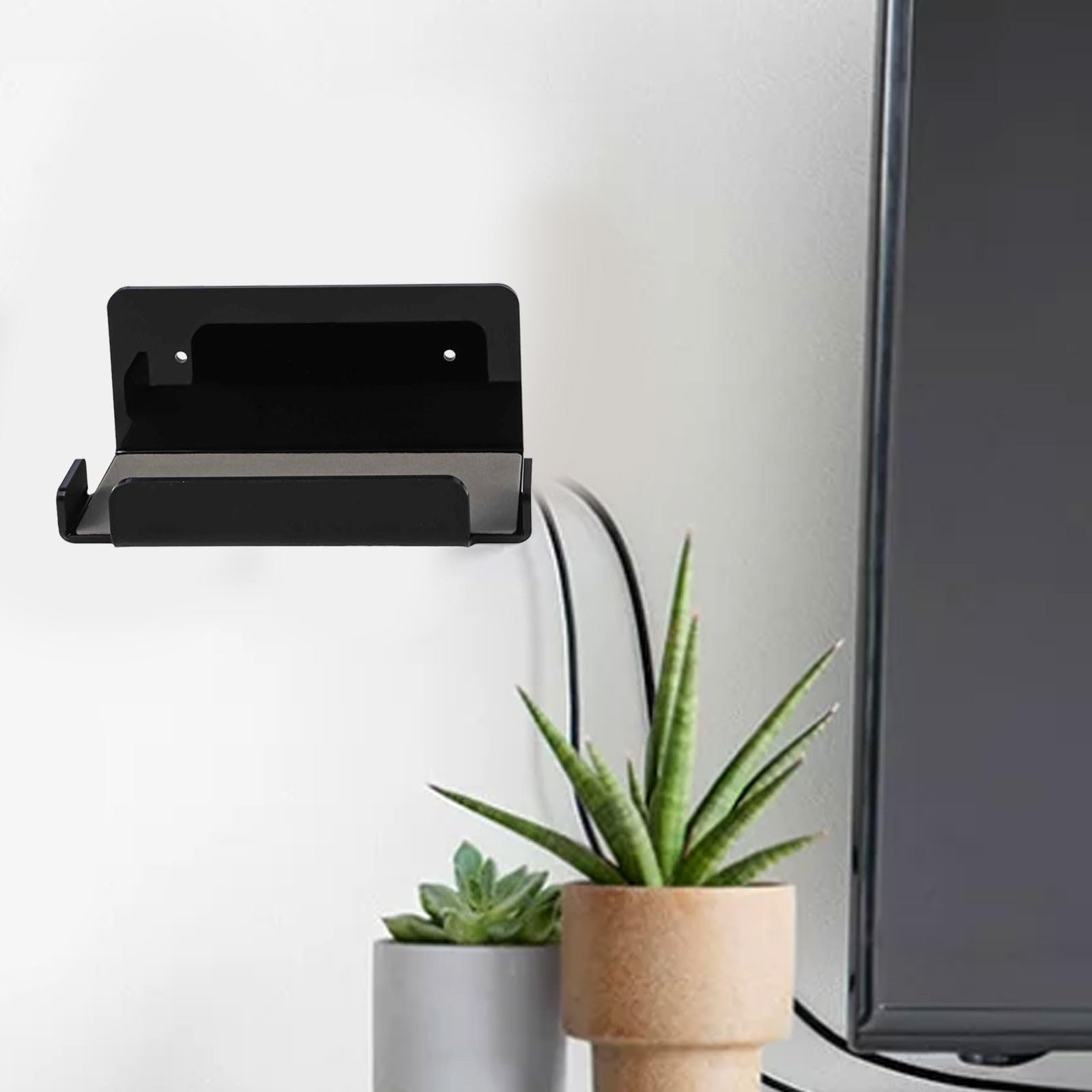 Supporto da parete in acrilico per Nintendo Switch Dock - Mensola salvaspazio, nero