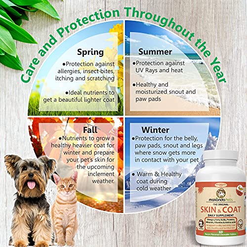 Skin And Coat Supplement With Fish Oil For Dogs And Cats. Dog Itch Relief With Vitamins And Omega 3 For Dry Flaky Skin. Dog Shedding Supplement To Regrow A Shiny Soft Coat. Dog Allergy Treatment #TOP6