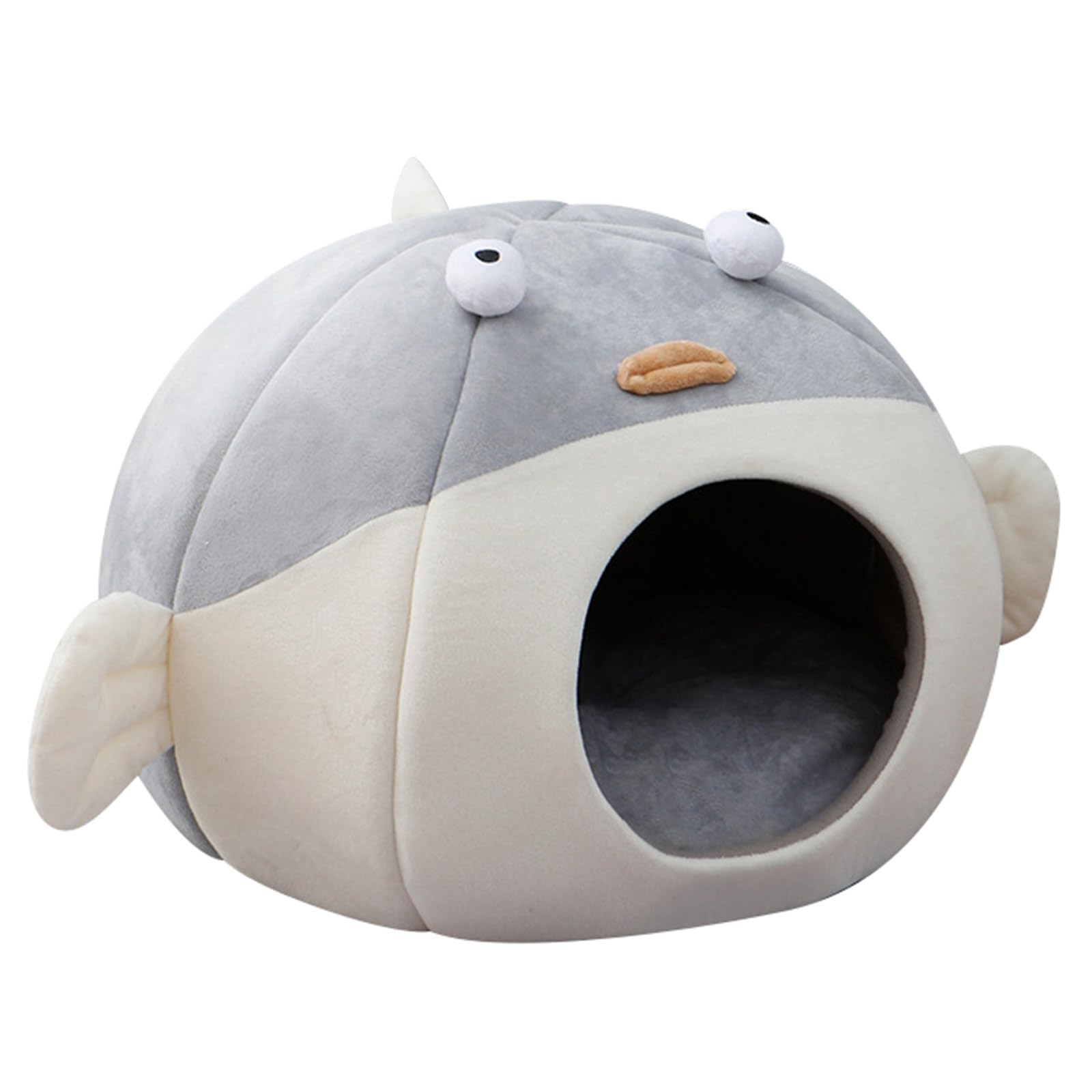 NEWFT Pet Warm Bed House Soft Indoor Semi-closed Cave Tent for Cat Kitten Puppy Small Animals Pet Thicken Cushion Pad