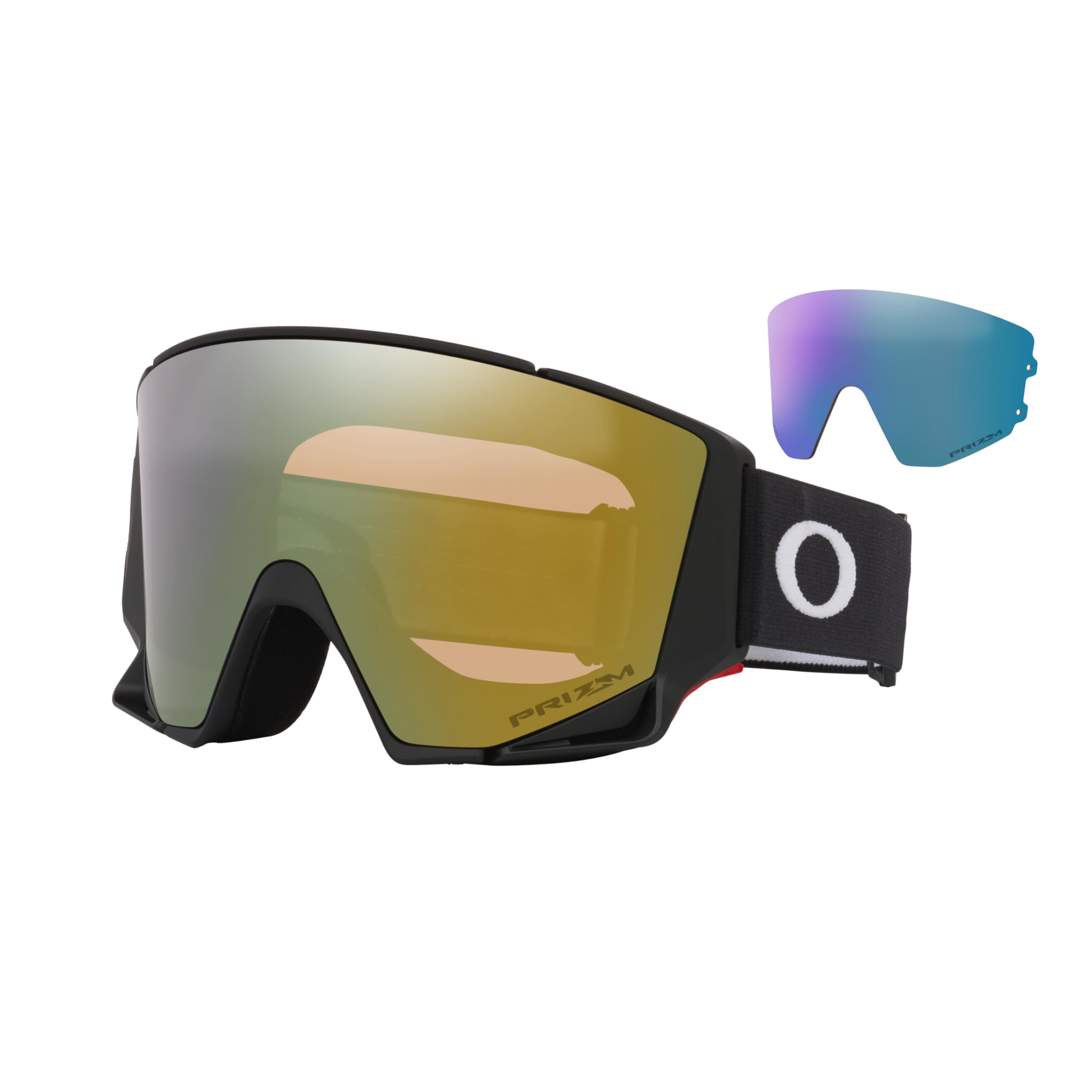 Oakley Flow Scape L OO7145 Matte Black/Prizm Sage Gold Iridium Ski Goggles for Men for Women + Spare Prizm Iced Lens + Bundle with Accessory Eyewear Kit