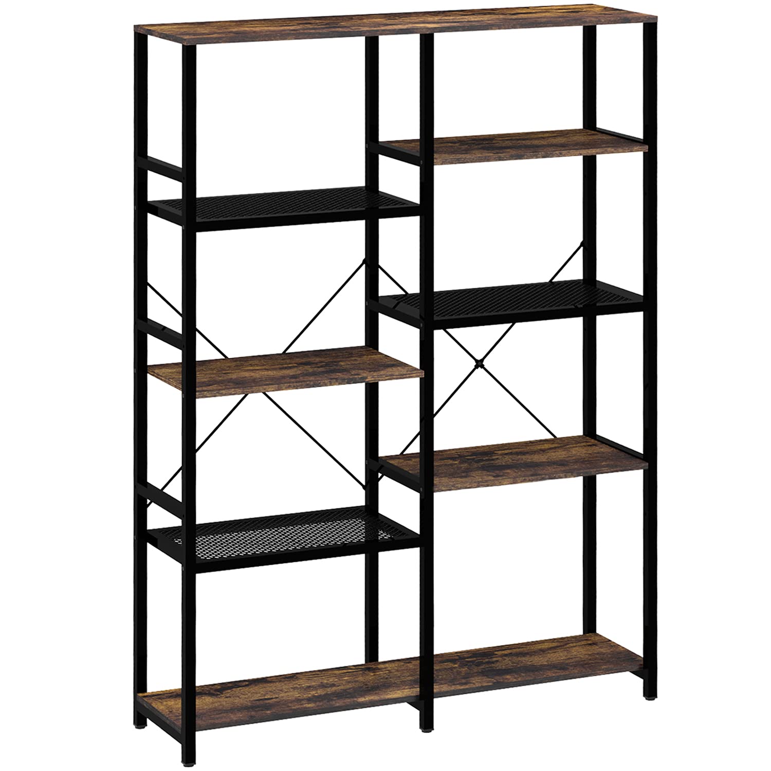 Buy Becko Bookshelf Bookcase Industrial 8 Tier Book Shelf Vintage